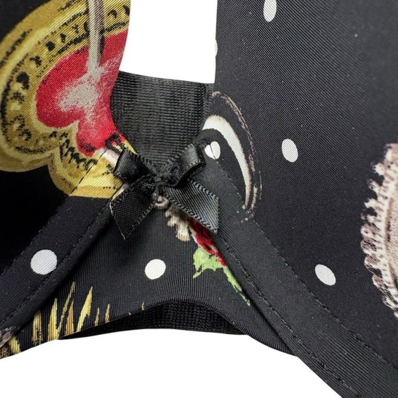 Torrid Curves Womens Bra 40DD Black Sun Moon Push Up Plunge Padded Underwire - Picture 2 of 12